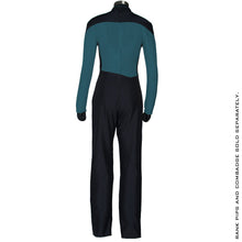 Load image into Gallery viewer, Star Trek: The Next Generation Women's Sciences Green Teal Uniform Jumpsuit - Size Large