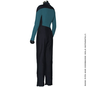 Star Trek: The Next Generation Women's Sciences Green Teal Uniform Jumpsuit - Size Large