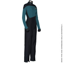 Load image into Gallery viewer, Star Trek: The Next Generation Women&#39;s Sciences Green Teal Uniform Jumpsuit - Size Large
