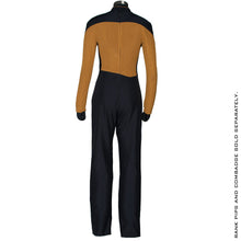 Load image into Gallery viewer, Star Trek: The Next Generation Women&#39;s Services Mustard Uniform Jumpsuit
