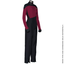 Load image into Gallery viewer, Star Trek: The Next Generation Women&#39;s Command Burgundy Uniform Jumpsuit
